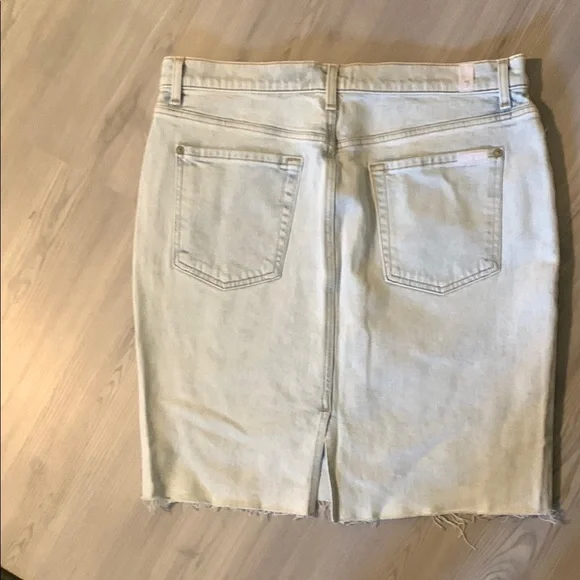 7 For All Mankind White Knee-Length Pencil Skirt - Picture 4 of 4
